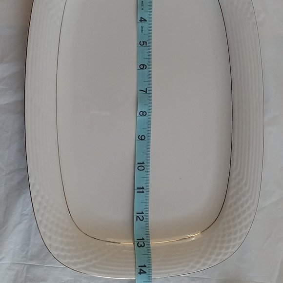 Platter Plate Serving Lynns Fine China with Gold stripe Around the Plate - Picture 1 of 4